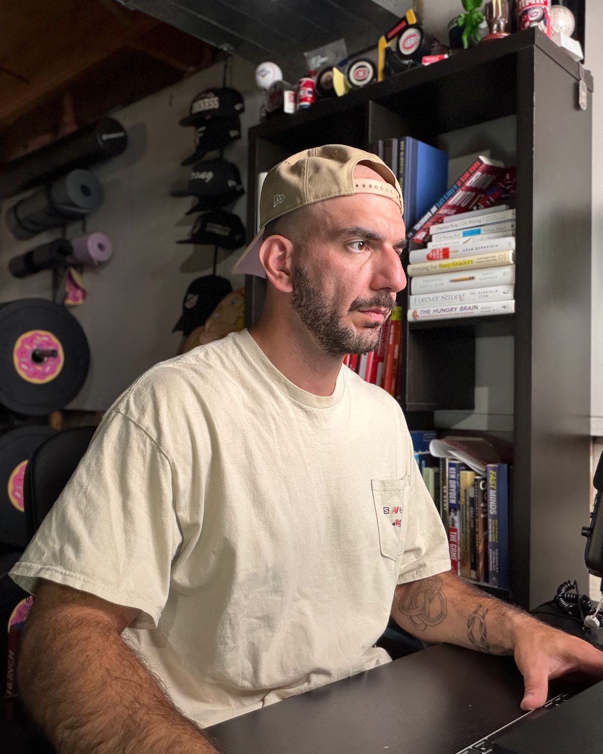 Jon at his desk at home
